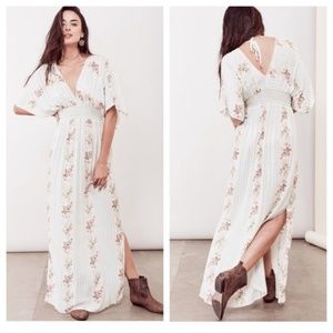 Lovestitch Caftan Maxi Dress Navy Floral M/L